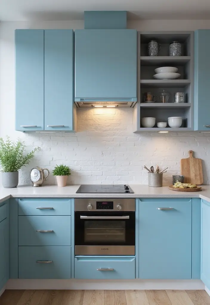 25 Blue Kitchen Ideas That Add Calm and Coastal Vibes 99 25 Blue Kitchen Ideas That Add Calm and Coastal Vibes - 15. Coastal Color Blocks