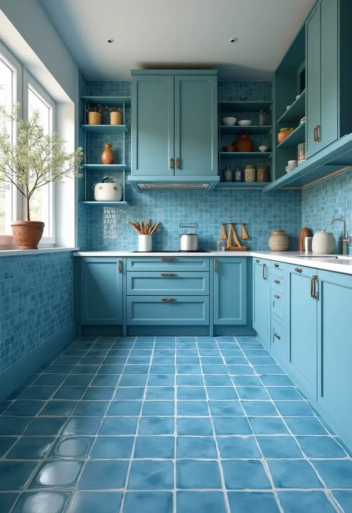 25 Blue Kitchen Ideas That Add Calm and Coastal Vibes 118 25 Blue Kitchen Ideas That Add Calm and Coastal Vibes - 18. Beautiful Blue Tiles