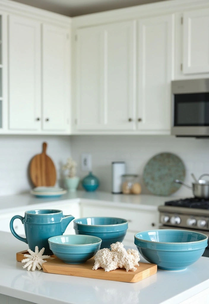 25 Blue Kitchen Ideas That Add Calm and Coastal Vibes 36 25 Blue Kitchen Ideas That Add Calm and Coastal Vibes - 6. Coastal-Inspired Accessories