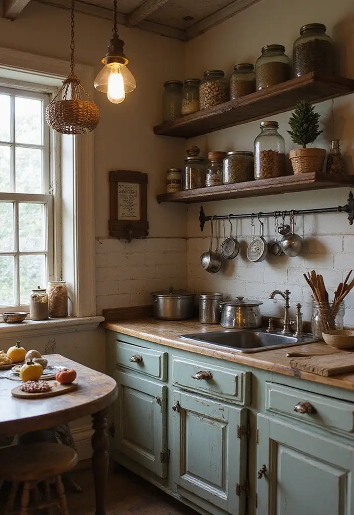 25 Boho Kitchen Ideas Full of Texture, Plants, and Personality 48 25 Boho Kitchen Ideas Full of Texture, Plants, and Personality - 8. Vintage Accents