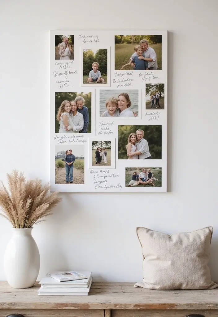 25 Canvas Photo Wall Ideas to Showcase Your Memories Beautifully 73 25 Canvas Photo Wall Ideas to Showcase Your Memories Beautifully - 11. Canvas Prints with Personal Touches