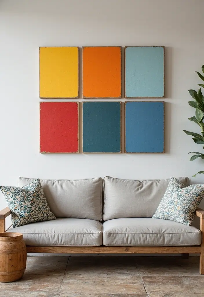 25 Canvas Photo Wall Ideas to Showcase Your Memories Beautifully 85 25 Canvas Photo Wall Ideas to Showcase Your Memories Beautifully - 13. Canvas Print Themes by Color