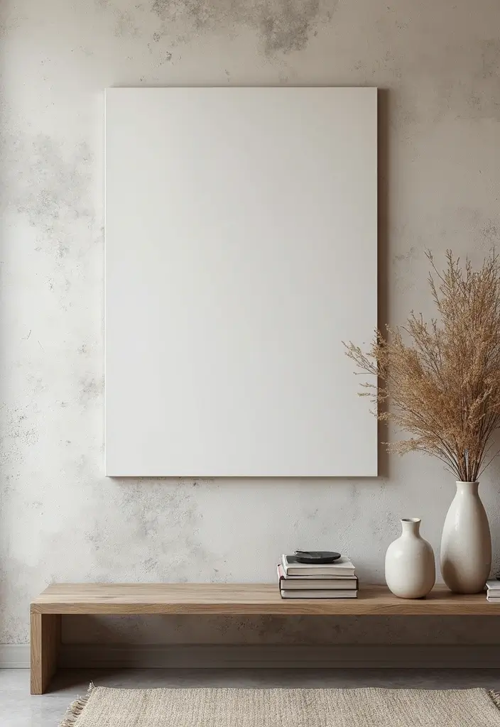 25 Canvas Photo Wall Ideas to Showcase Your Memories Beautifully 36 25 Canvas Photo Wall Ideas to Showcase Your Memories Beautifully - 6. Monochromatic Canvas Display