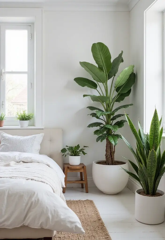 25 Coastal Bedroom Ideas That Bring the Beach Home 90 25 Coastal Bedroom Ideas That Bring the Beach Home - 14. Indoor Plants