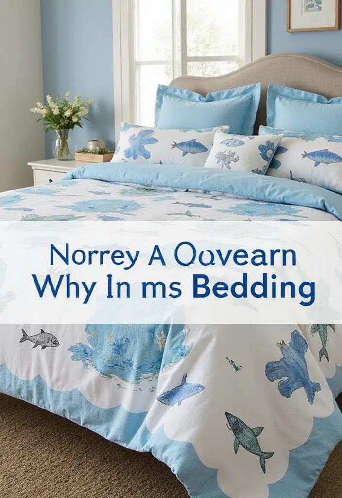 25 Coastal Bedroom Ideas That Bring the Beach Home 125 25 Coastal Bedroom Ideas That Bring the Beach Home - 19. Ocean-Inspired Bed Linens