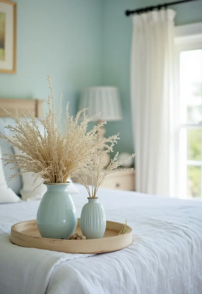 25 Coastal Bedroom Ideas That Bring the Beach Home 160 25 Coastal Bedroom Ideas That Bring the Beach Home - 24. Subtle Beach Bouquets