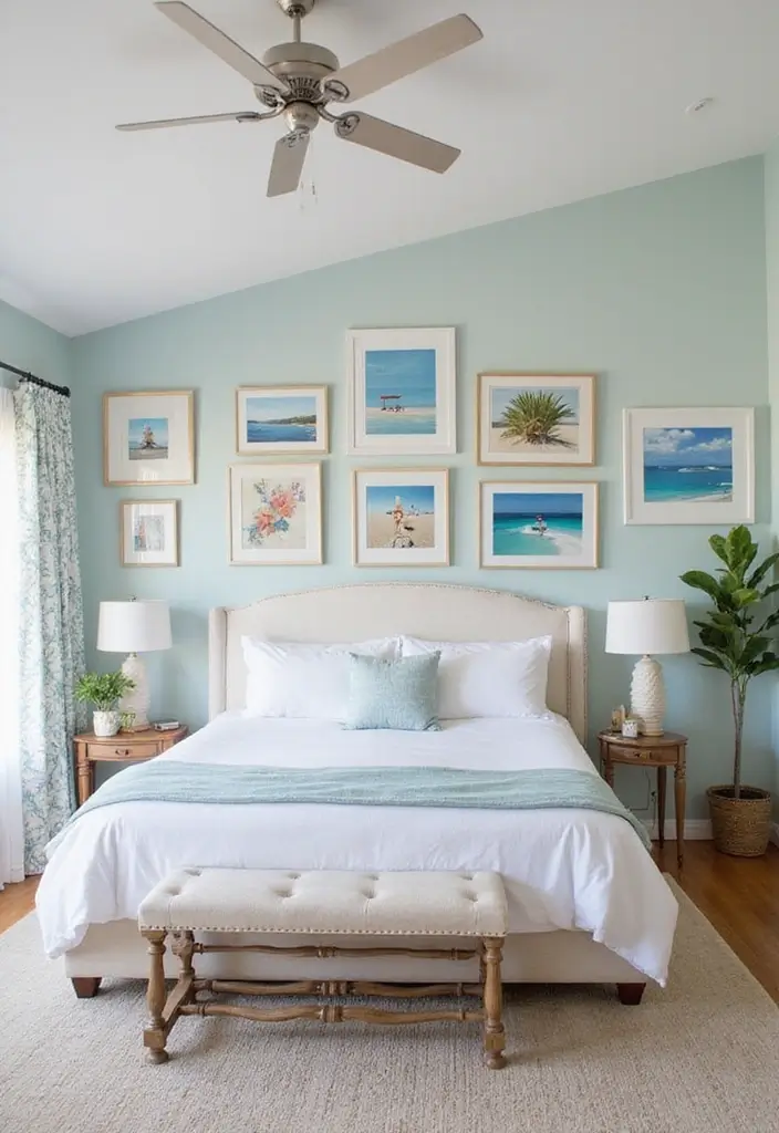 25 Coastal Bedroom Ideas That Bring the Beach Home 29 25 Coastal Bedroom Ideas That Bring the Beach Home - 5. Ocean-Inspired Art