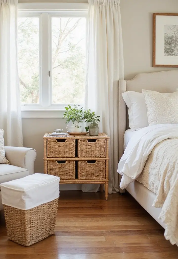 25 Coastal Bedroom Ideas That Bring the Beach Home 55 25 Coastal Bedroom Ideas That Bring the Beach Home - 9. Wicker and Rattan Furnishings