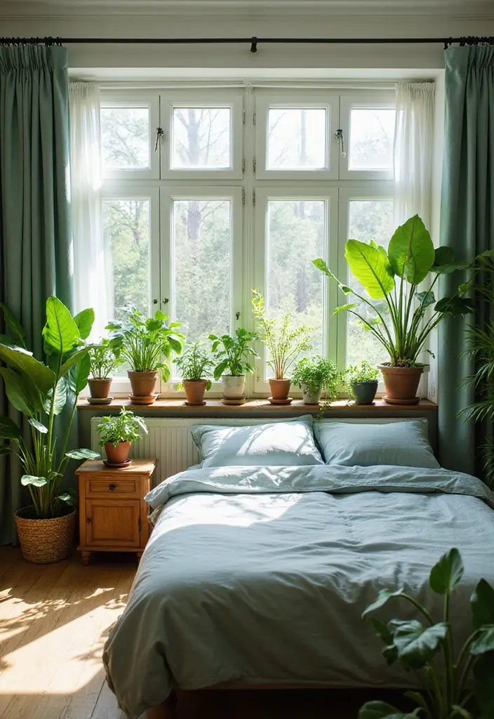 25 Cozy Bedroom Ideas That Make Your Space Feel Like a Retreat 162 25 Cozy Bedroom Ideas That Make Your Space Feel Like a Retreat - 24. Soft Touches with Greenery