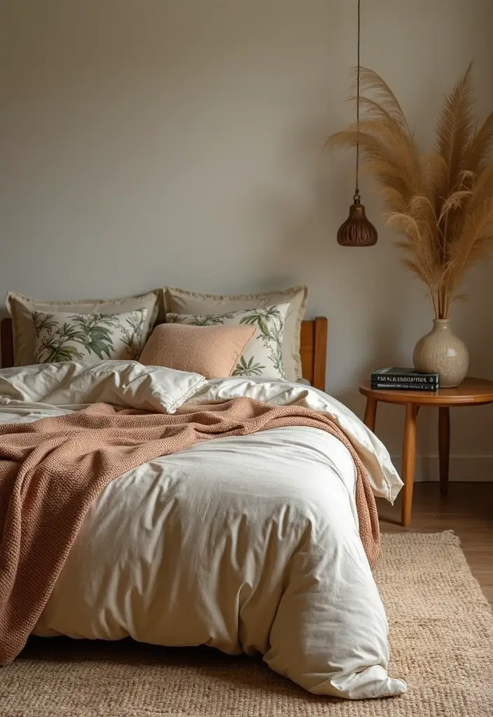 25 Cozy Bedroom Ideas That Make Your Space Feel Like a Retreat 57 25 Cozy Bedroom Ideas That Make Your Space Feel Like a Retreat - 9. Nature-Inspired Bedding