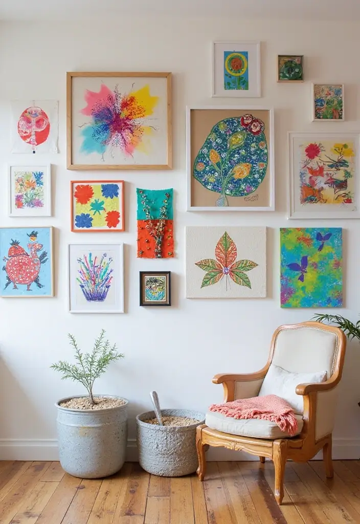 25 Creative Pictures On Wall Ideas For A Stylish Home Glow-Up 71 25 Creative Pictures On Wall Ideas For A Stylish Home Glow-Up - 11. DIY Art Projects