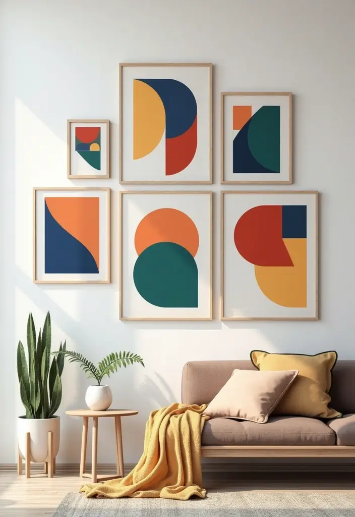 25 Creative Pictures On Wall Ideas For A Stylish Home Glow-Up 85 25 Creative Pictures On Wall Ideas For A Stylish Home Glow-Up - 13. Geometric Arrangements