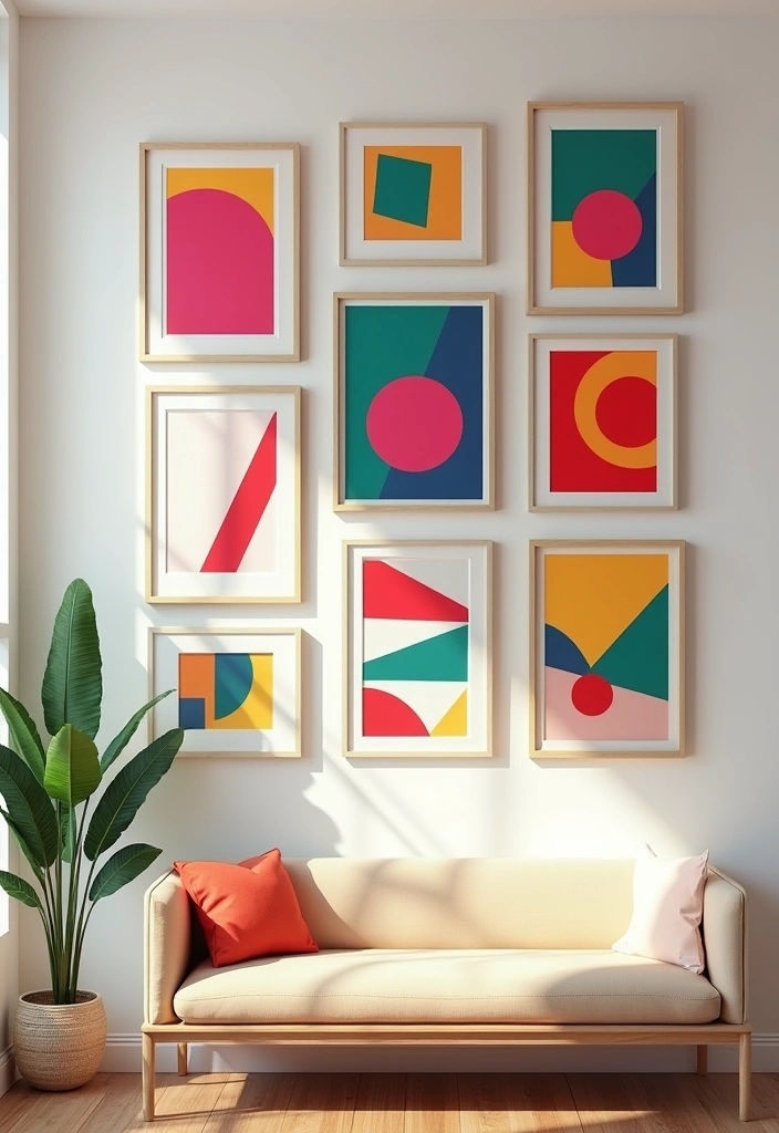 25 Creative Pictures On Wall Ideas For A Stylish Home Glow-Up 99 25 Creative Pictures On Wall Ideas For A Stylish Home Glow-Up - 15. Bright Color Blocking