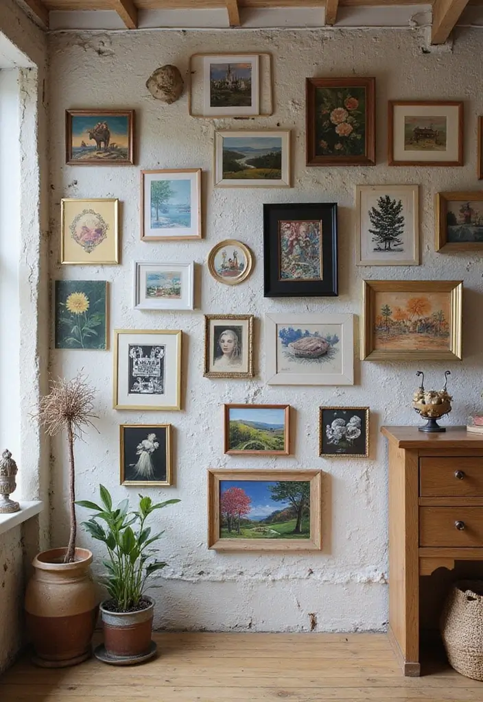 25 Creative Pictures On Wall Ideas For A Stylish Home Glow-Up 148 25 Creative Pictures On Wall Ideas For A Stylish Home Glow-Up - 22. Mixed Media Wall