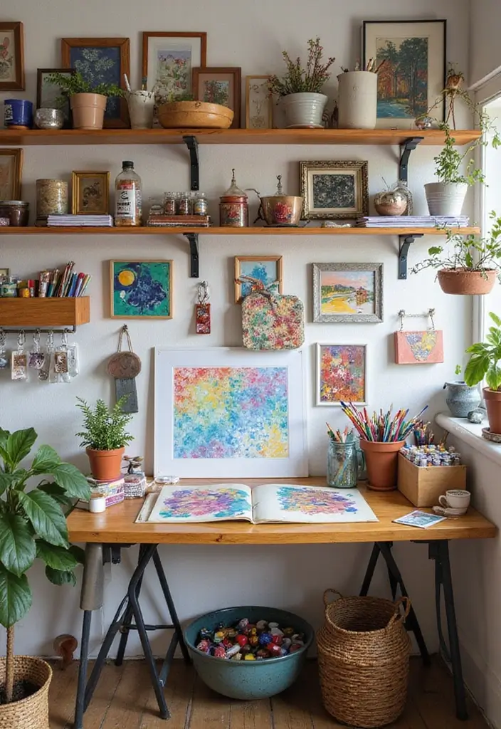 25 DIY Accent Wall Ideas That Instantly Upgrade Any Room 101 25 DIY Accent Wall Ideas That Instantly Upgrade Any Room - 15. Art Supply Wall