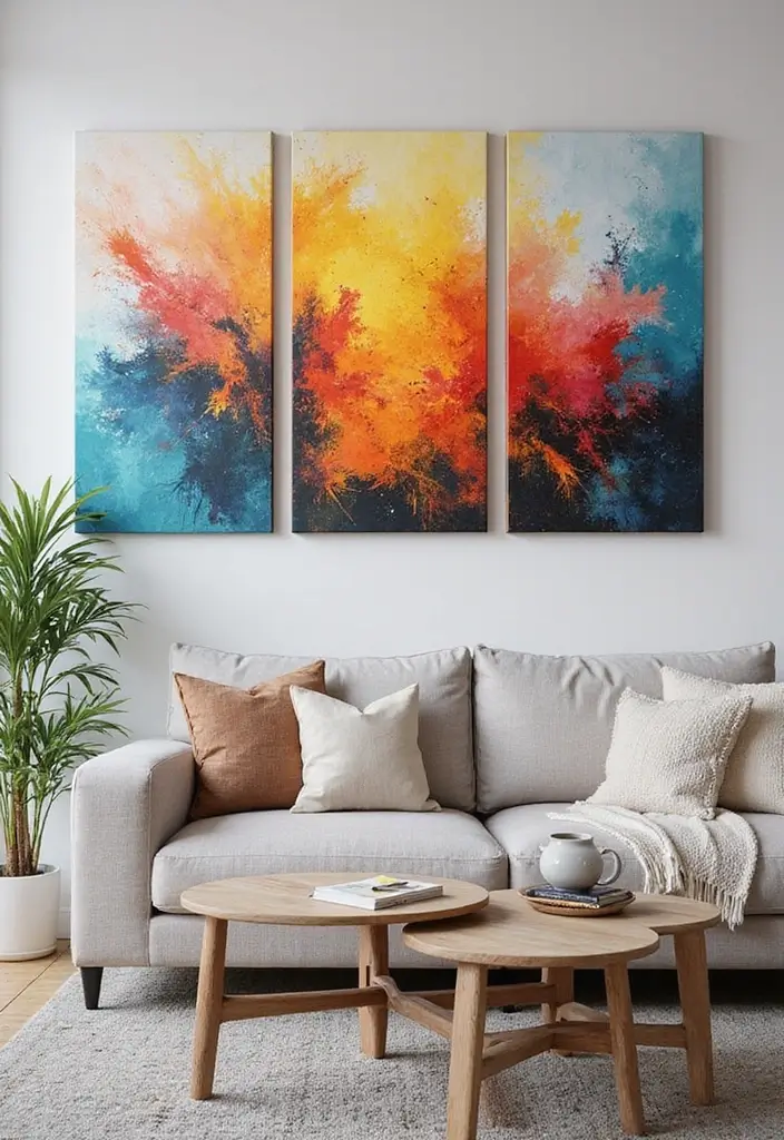 25 DIY Accent Wall Ideas That Instantly Upgrade Any Room 122 25 DIY Accent Wall Ideas That Instantly Upgrade Any Room - 18. Painted Canvas Panels