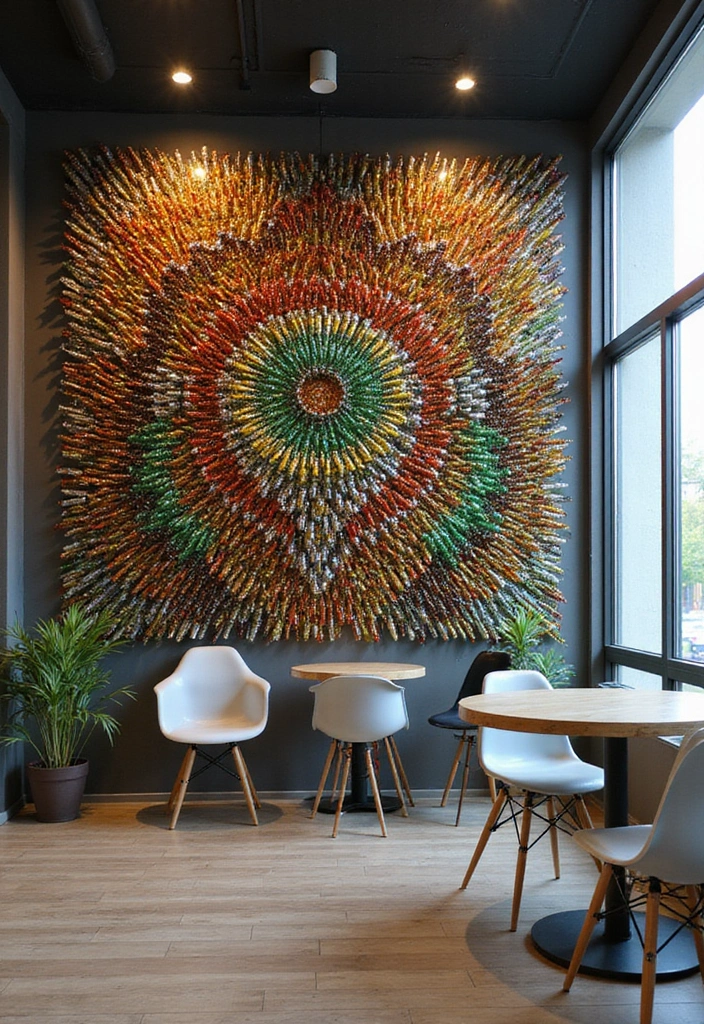 25 DIY Accent Wall Ideas That Instantly Upgrade Any Room 152 25 DIY Accent Wall Ideas That Instantly Upgrade Any Room - 22. Upcycled Bottle Wall