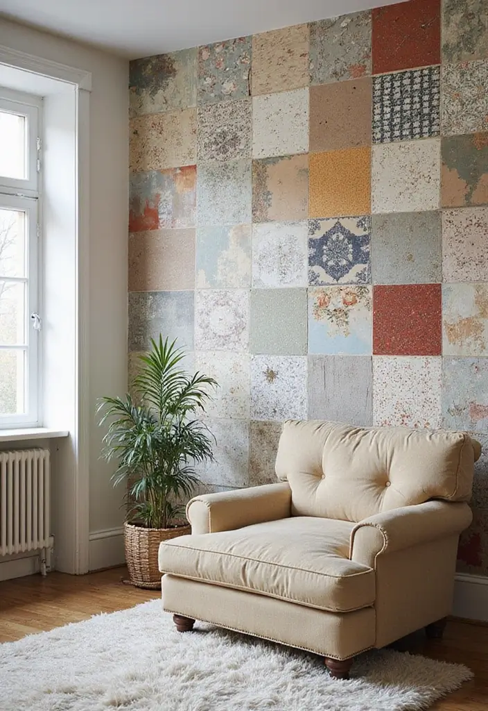 25 DIY Accent Wall Ideas That Instantly Upgrade Any Room 166 25 DIY Accent Wall Ideas That Instantly Upgrade Any Room - 24. Wallpaper Remnants Wall
