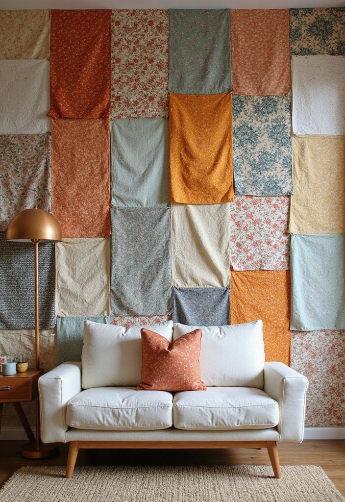 25 DIY Accent Wall Ideas That Instantly Upgrade Any Room 36 25 DIY Accent Wall Ideas That Instantly Upgrade Any Room - 6. Upcycled Fabric Wall