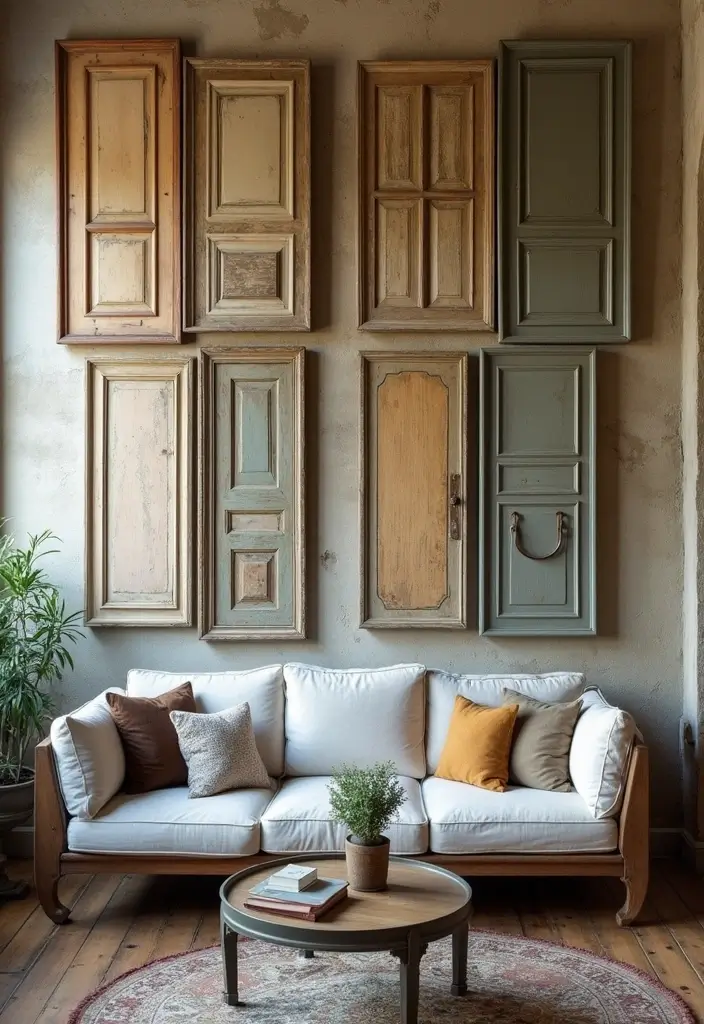25 DIY Accent Wall Ideas That Instantly Upgrade Any Room 57 25 DIY Accent Wall Ideas That Instantly Upgrade Any Room - 9. Vintage Door Wall