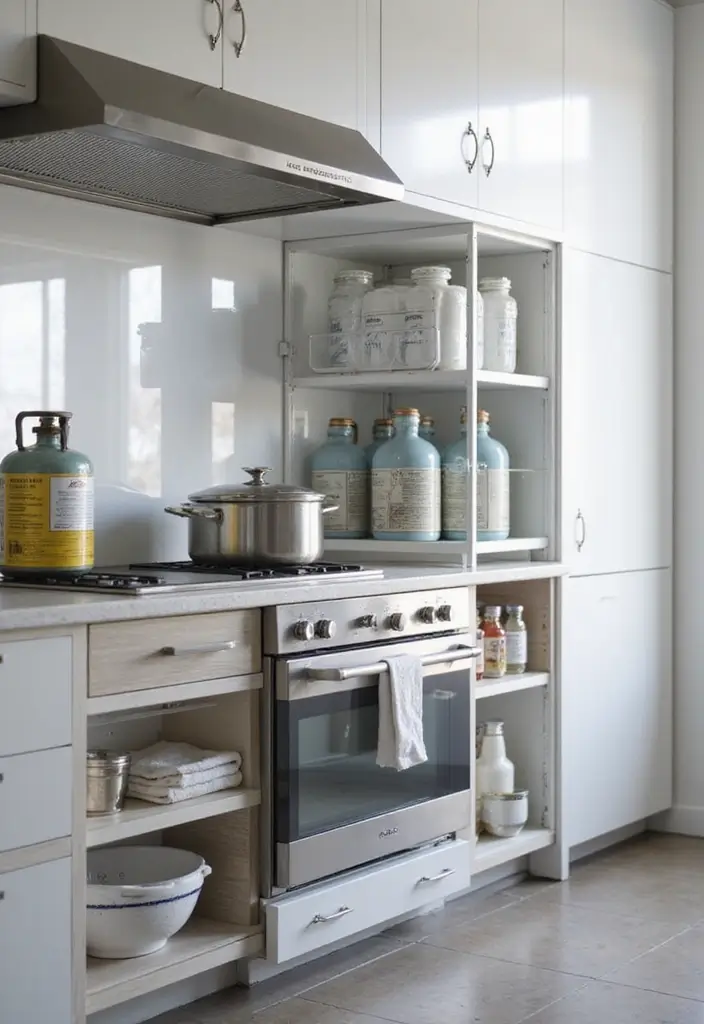 25 Gas Cylinder Storage Ideas in Kitchen for Safety and Style 99 25 Gas Cylinder Storage Ideas in Kitchen for Safety and Style - 17. Clear Acrylic Storage Solutions