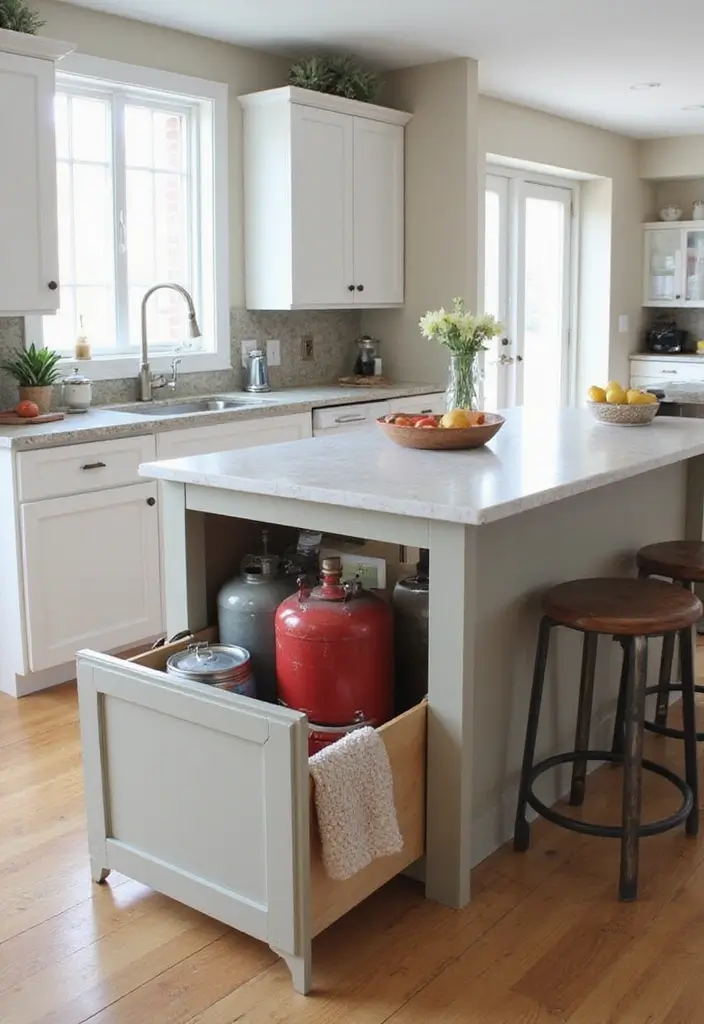 25 Gas Cylinder Storage Ideas in Kitchen for Safety and Style 128 25 Gas Cylinder Storage Ideas in Kitchen for Safety and Style - 22. Hidden Storage in Furniture Pieces
