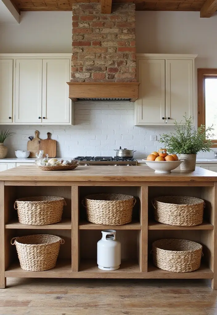 25 Gas Cylinder Storage Ideas in Kitchen for Safety and Style 57 25 Gas Cylinder Storage Ideas in Kitchen for Safety and Style - 9. Creative Use of Baskets