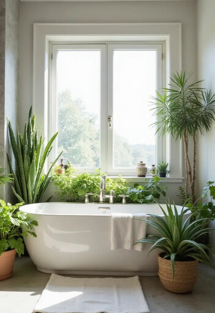 25 Green Bathroom Ideas Bringing Nature Indoors 85 25 Green Bathroom Ideas Bringing Nature Indoors - 13. Air-Purifying Plants