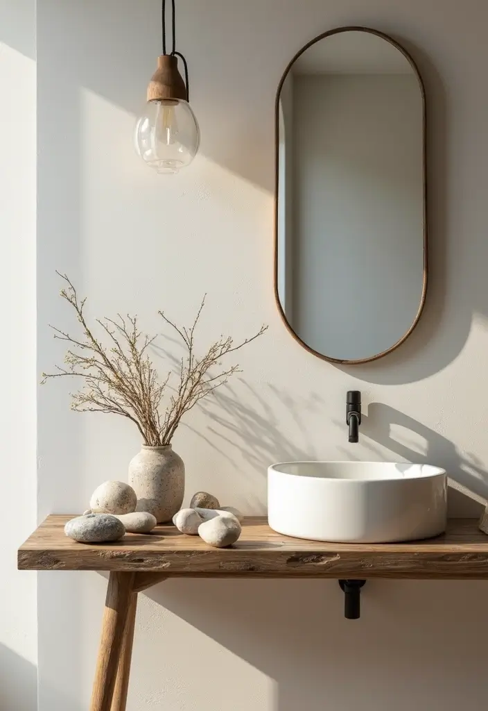 25 Green Bathroom Ideas Bringing Nature Indoors 106 25 Green Bathroom Ideas Bringing Nature Indoors - 16. Displaying Natural Elements
