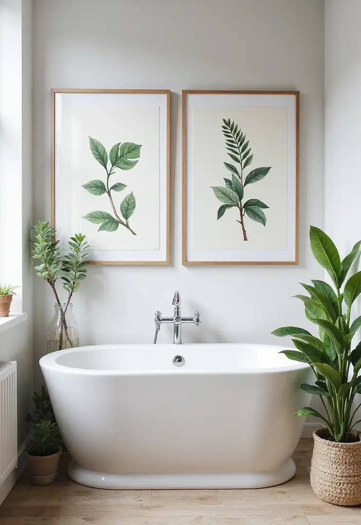 25 Green Bathroom Ideas Bringing Nature Indoors 120 25 Green Bathroom Ideas Bringing Nature Indoors - 18. Plant Wall Art