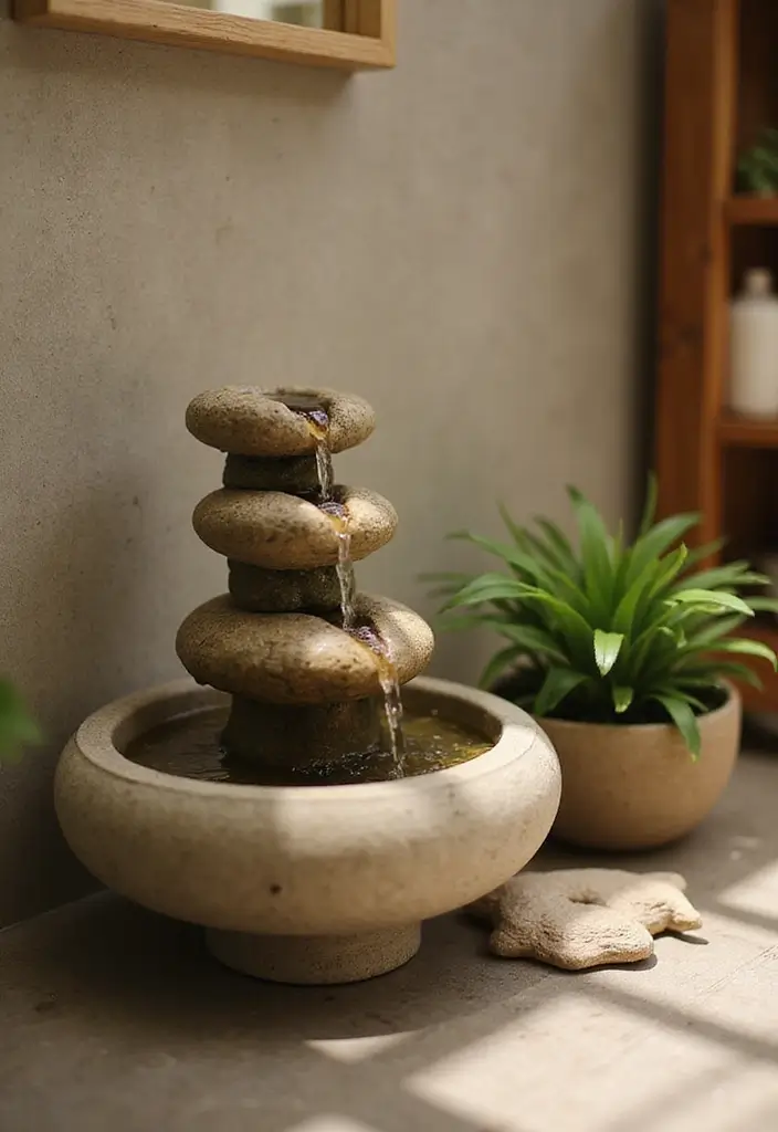 25 Green Bathroom Ideas Bringing Nature Indoors 162 25 Green Bathroom Ideas Bringing Nature Indoors - 24. Water Feature