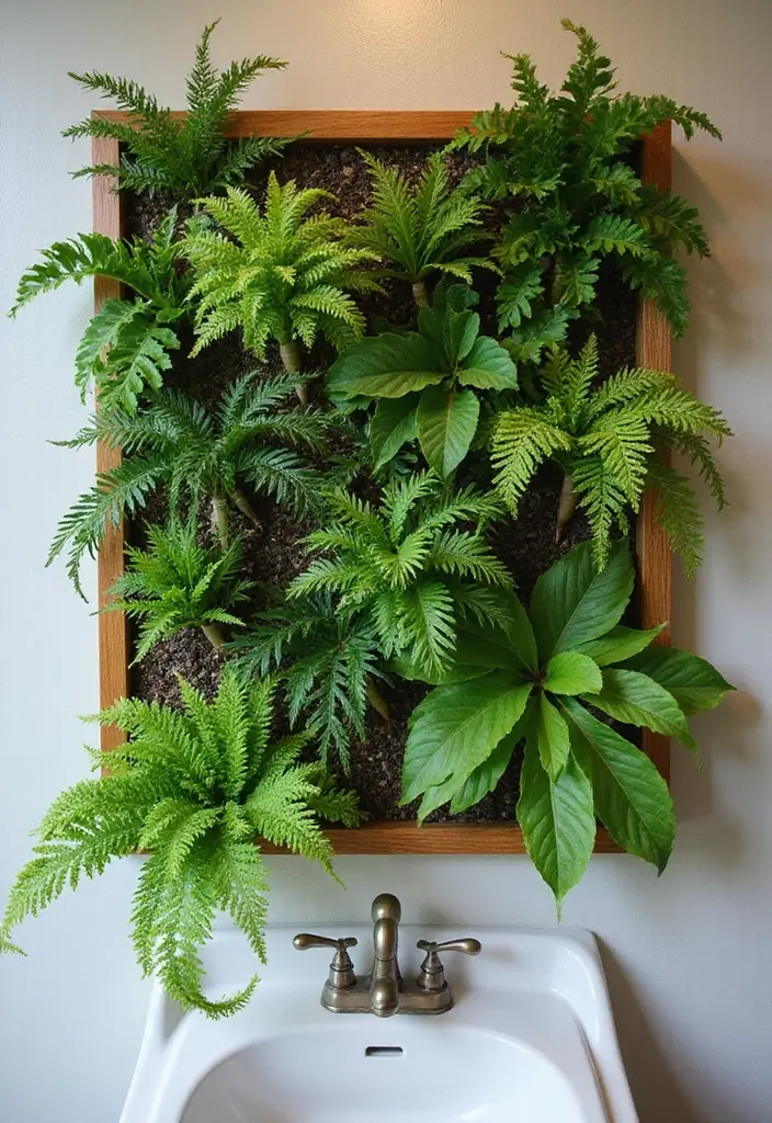 25 Green Bathroom Ideas Bringing Nature Indoors 15 25 Green Bathroom Ideas Bringing Nature Indoors - 3. Vertical Gardens