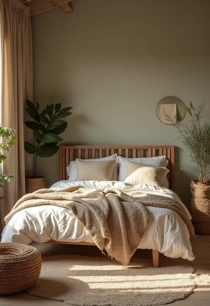 25 Green Bedroom Ideas That Bring Nature Indoors 1 25 Green Bedroom Ideas That Bring Nature Indoors - 1. Embrace Earthy Tones