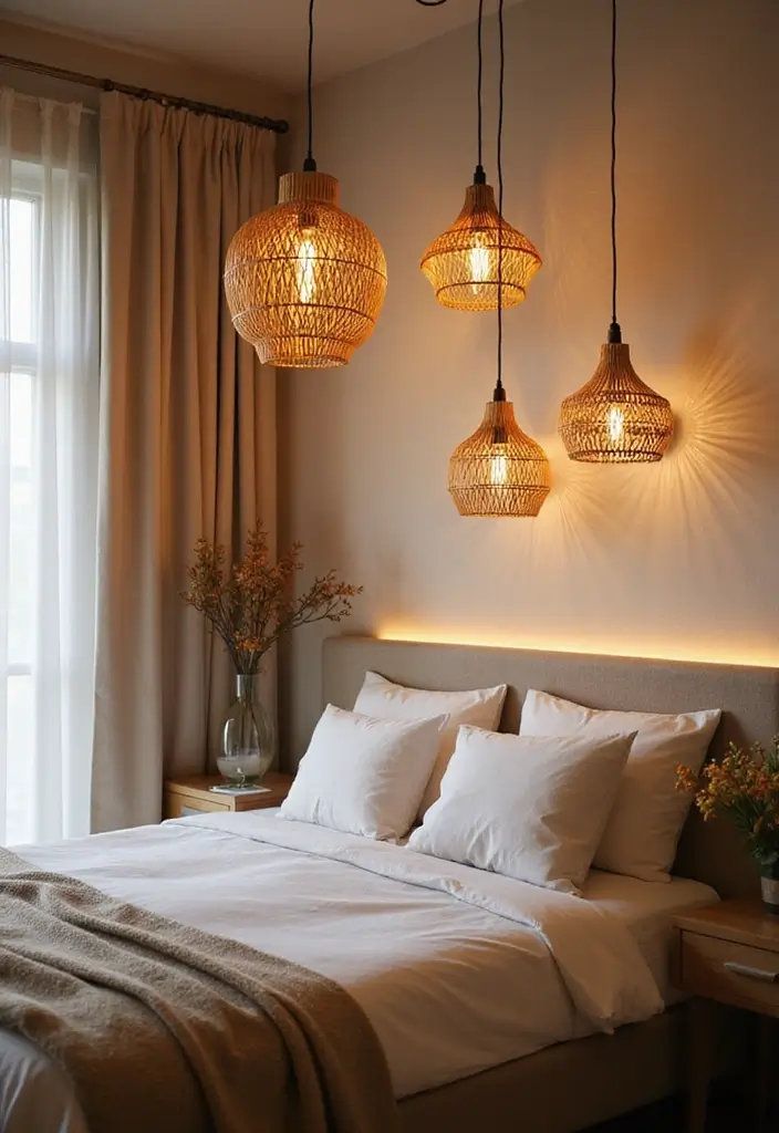 25 Green Bedroom Ideas That Bring Nature Indoors 80 25 Green Bedroom Ideas That Bring Nature Indoors - 16. Using Natural Light Fixtures