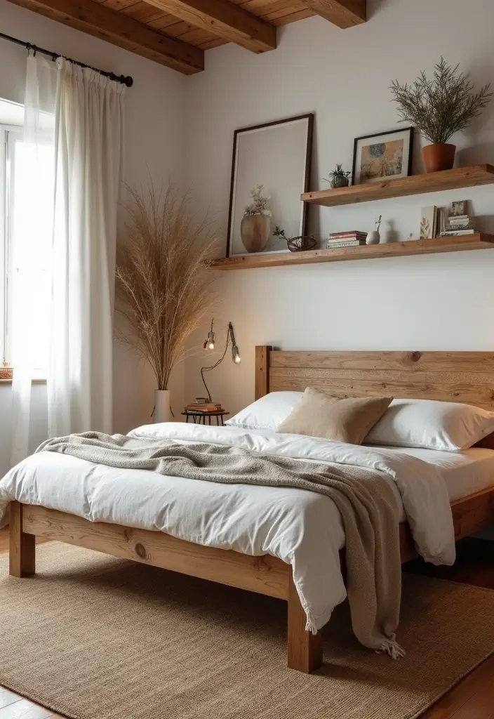 25 Green Bedroom Ideas That Bring Nature Indoors 13 25 Green Bedroom Ideas That Bring Nature Indoors - 3. Natural Wood Accents