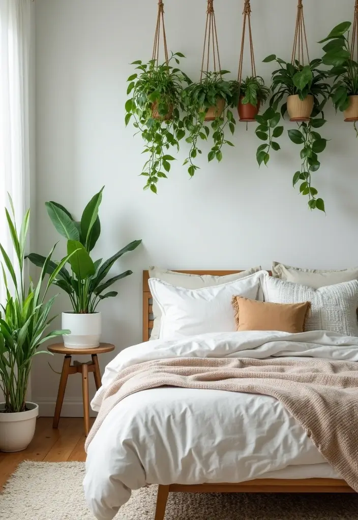 25 Green Bedroom Ideas That Bring Nature Indoors 18 25 Green Bedroom Ideas That Bring Nature Indoors - 4. Indoor Plants for Clean Air