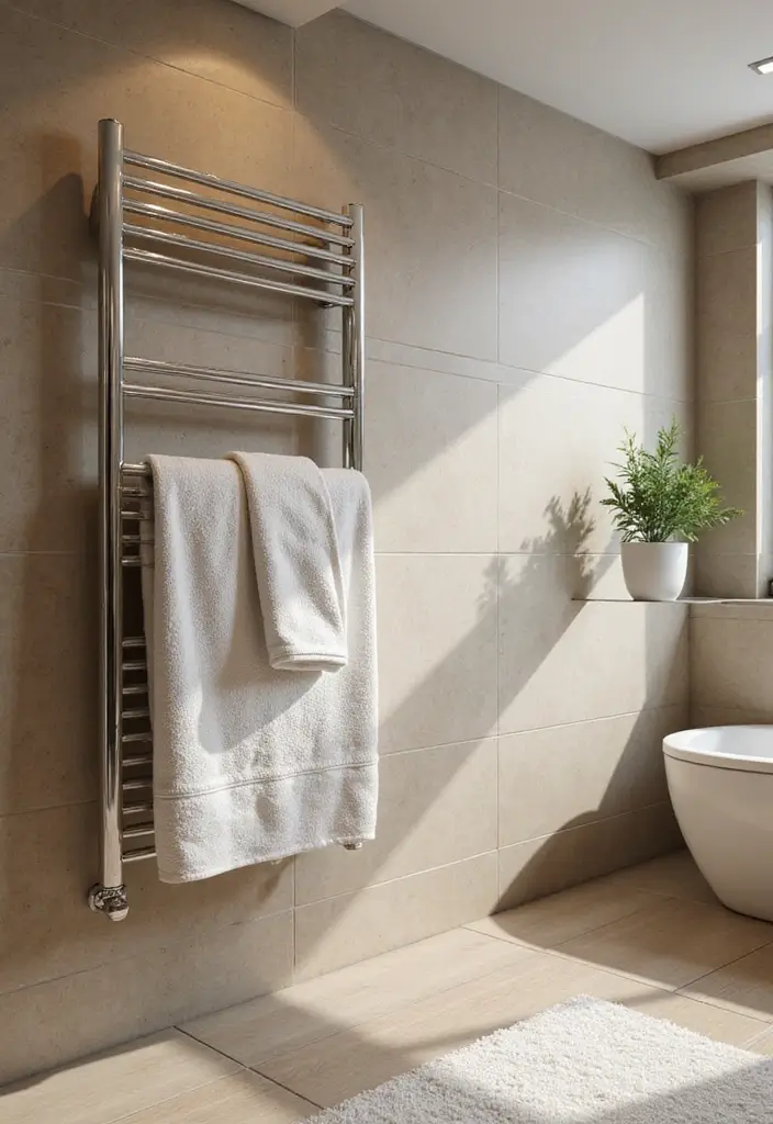 25 Handicapped Bathroom Ideas That Are Safe, Chic, and Accessible - 17. Towel Warmers