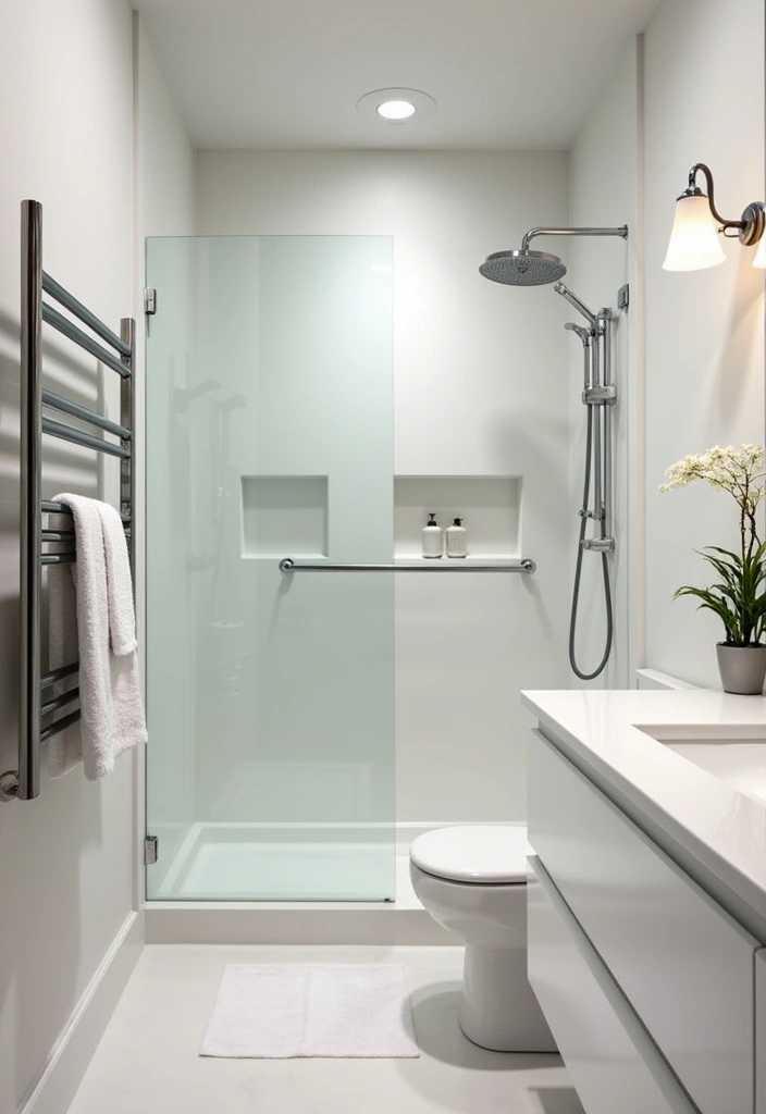 25 Handicapped Bathroom Ideas That Are Safe, Chic, and Accessible - 2. Chic Grab Bars