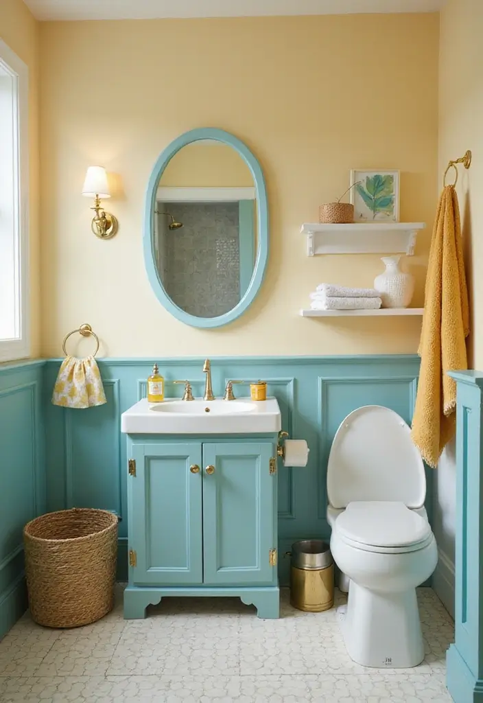 25 Handicapped Bathroom Ideas That Are Safe, Chic, and Accessible - 24. Clever Use of Color