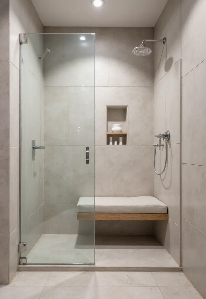 25 Handicapped Bathroom Ideas That Are Safe, Chic, and Accessible - 8. Accessible Shower Benches
