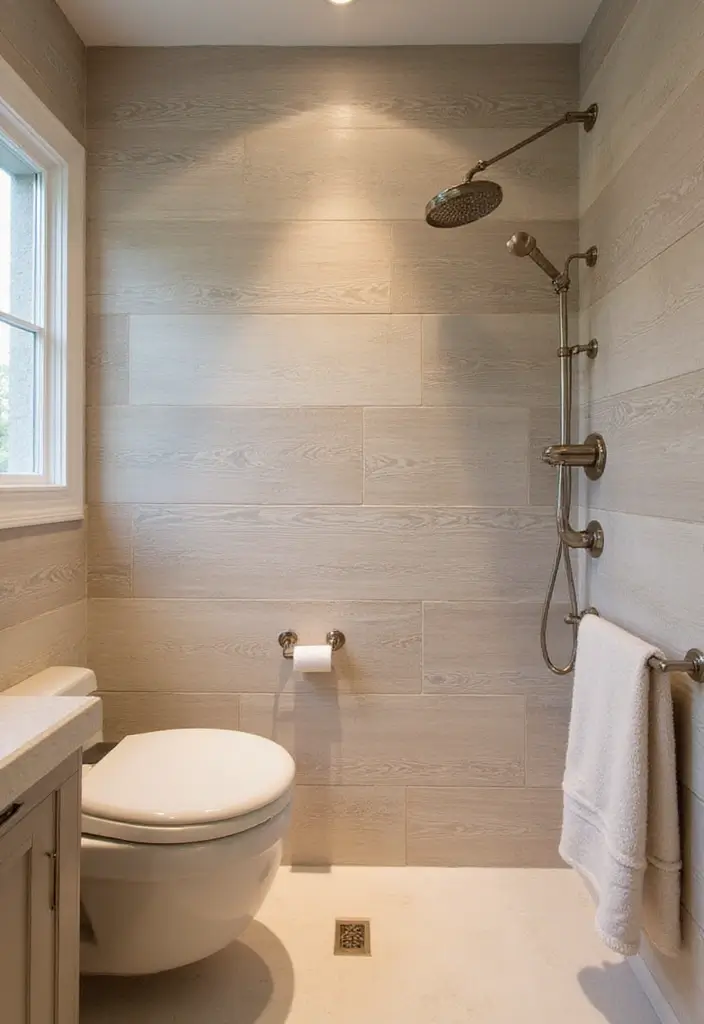 25 Light Bathroom Ideas That Instantly Brighten and Open Up Your Space 60 25 Light Bathroom Ideas That Instantly Brighten and Open Up Your Space - 10. Textured Walls for Added Depth