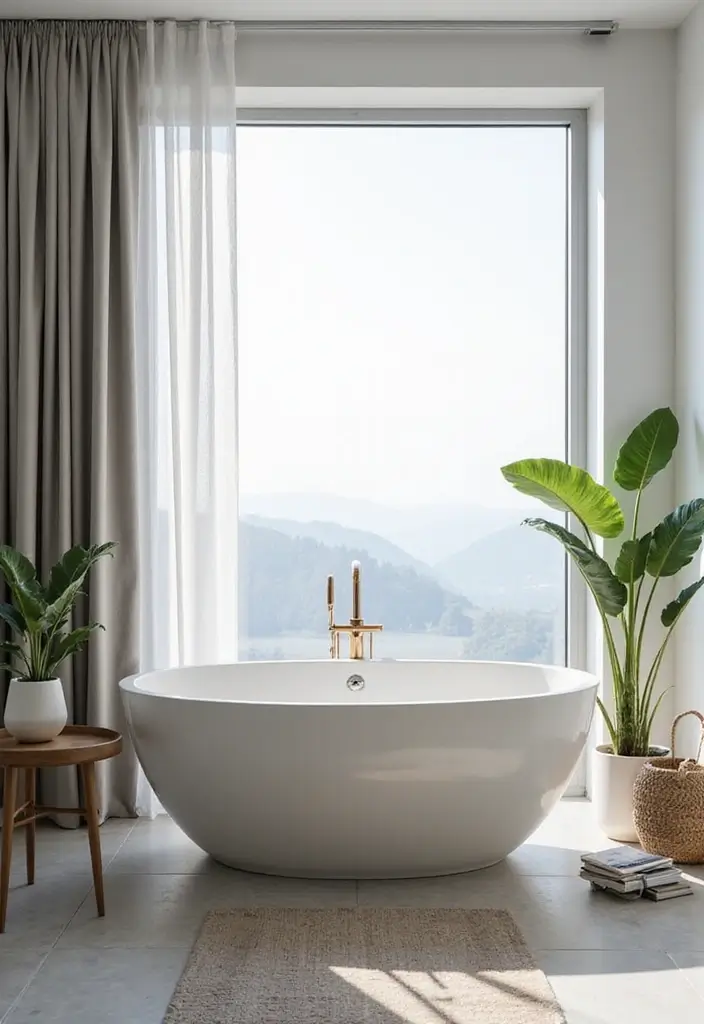 25 Light Bathroom Ideas That Instantly Brighten and Open Up Your Space 69 25 Light Bathroom Ideas That Instantly Brighten and Open Up Your Space - 11. Elegant Bathtubs as Focal Points