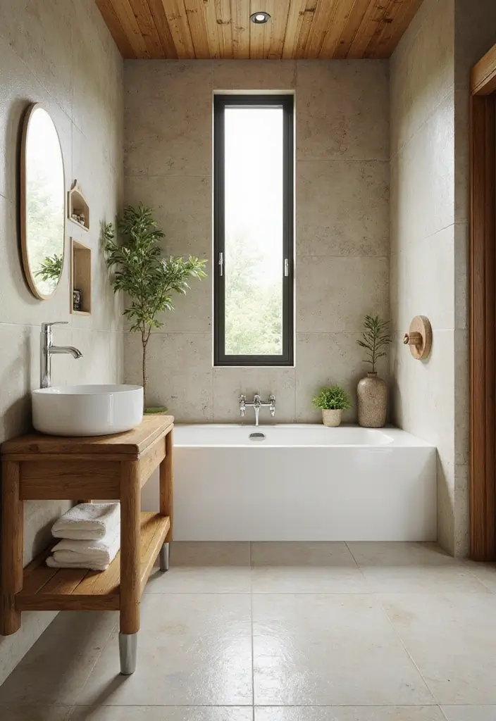 25 Light Bathroom Ideas That Instantly Brighten and Open Up Your Space 153 25 Light Bathroom Ideas That Instantly Brighten and Open Up Your Space - 23. Sustainable Materials