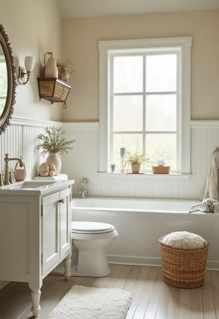 25 Light Bathroom Ideas That Instantly Brighten and Open Up Your Space 167 25 Light Bathroom Ideas That Instantly Brighten and Open Up Your Space - 25. Seasonal Decor Changes