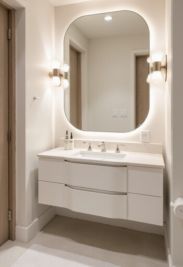 25 Light Bathroom Ideas That Instantly Brighten and Open Up Your Space 29 25 Light Bathroom Ideas That Instantly Brighten and Open Up Your Space - 5. Statement Mirrors to Reflect Light