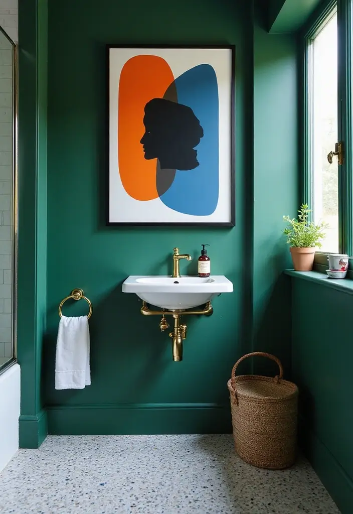 25 Men's Bathroom Ideas With Bold Minimalist Style 15 25 Men's Bathroom Ideas With Bold Minimalist Style - 3. Bold Color Statements