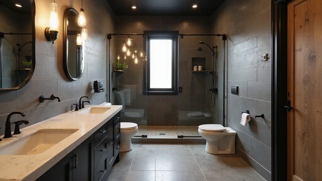 25 Men's Bathroom Ideas With Bold Minimalist Style