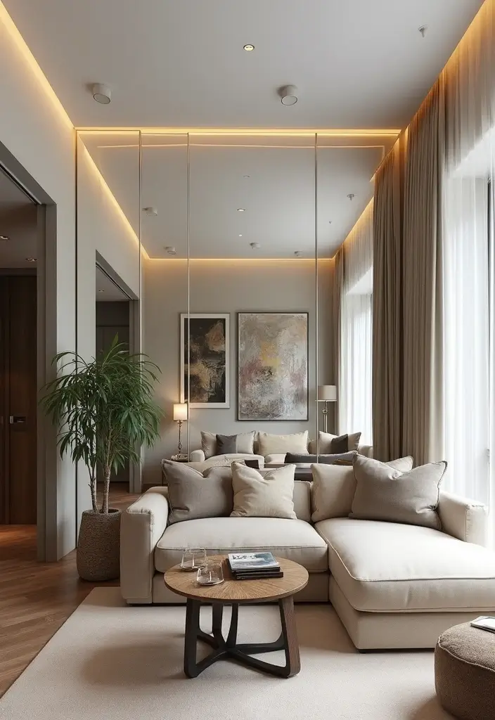 25 Mirror Wall Ideas To Brighten Up And Enlarge Any Room 15 25 Mirror Wall Ideas To Brighten Up And Enlarge Any Room - 3. Mirrored Accent Wall