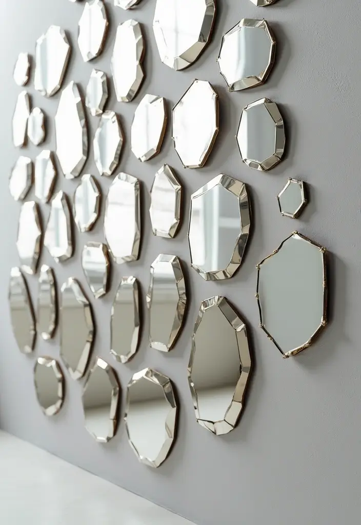 25 Mirror Wall Ideas To Brighten Up And Enlarge Any Room 43 25 Mirror Wall Ideas To Brighten Up And Enlarge Any Room - 7. Clustered Mirrors for Depth