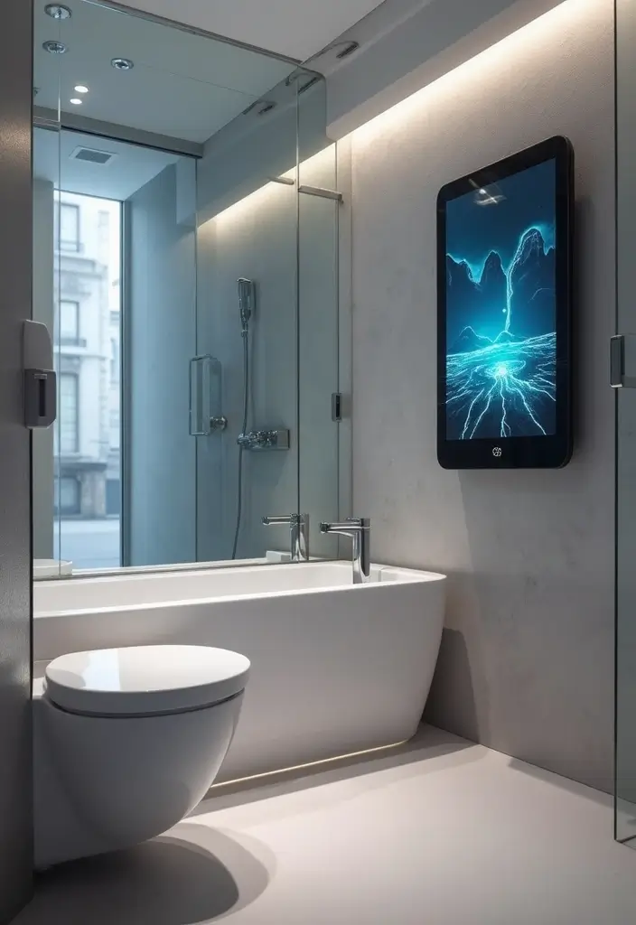 25 Modern Bathroom Ideas That Redefine Minimal and Sophisticated Design 62 25 Modern Bathroom Ideas That Redefine Minimal and Sophisticated Design - 10. Smart Technology Integration